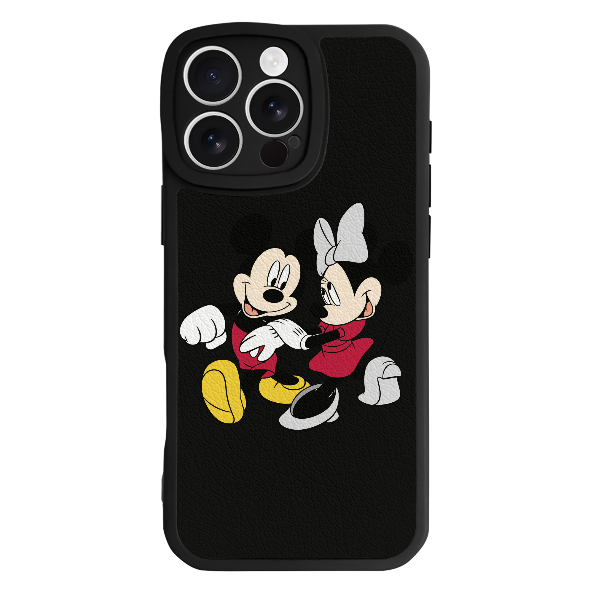 （画像用） ミッキーマウス Mickey Mouse 【iPhone 16シリーズ対応】シリコンスマホケース（レザー調） 材質：シリコン